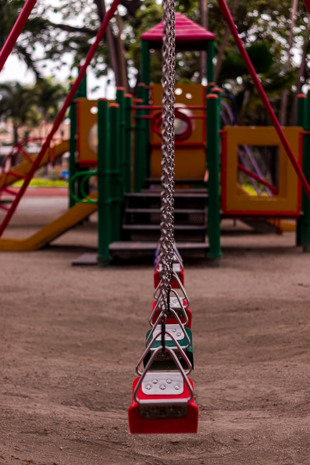 swing set at a playground