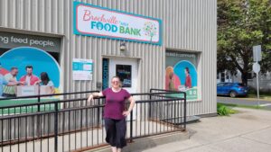 Selfie outside Brockville food bank