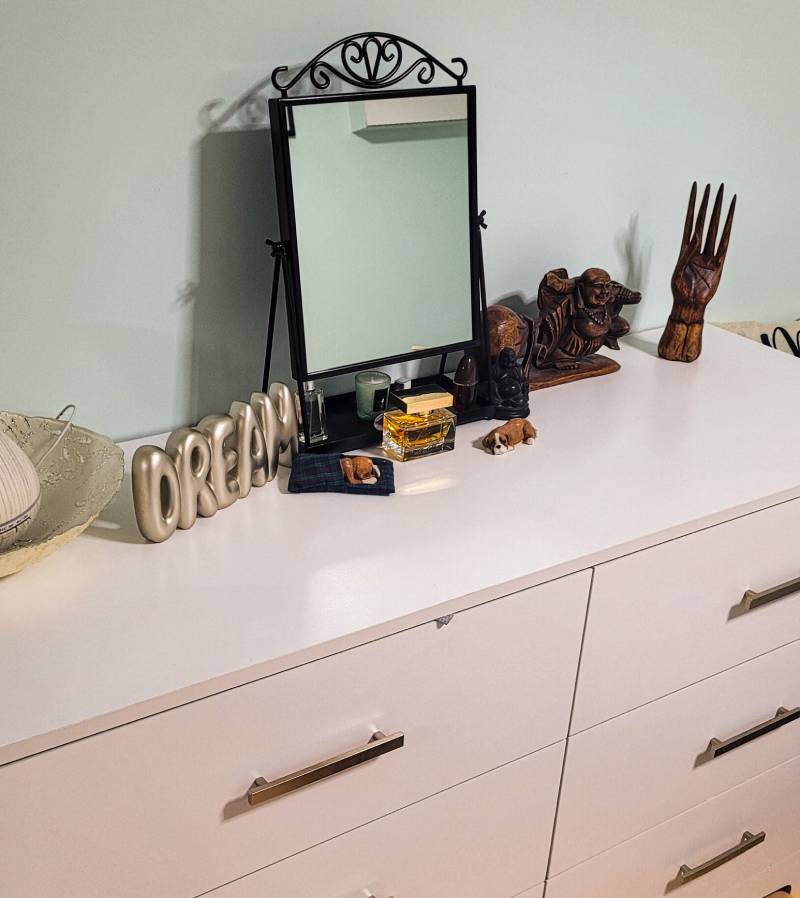 Close up of my dresser