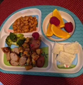 Healthy toddler plate