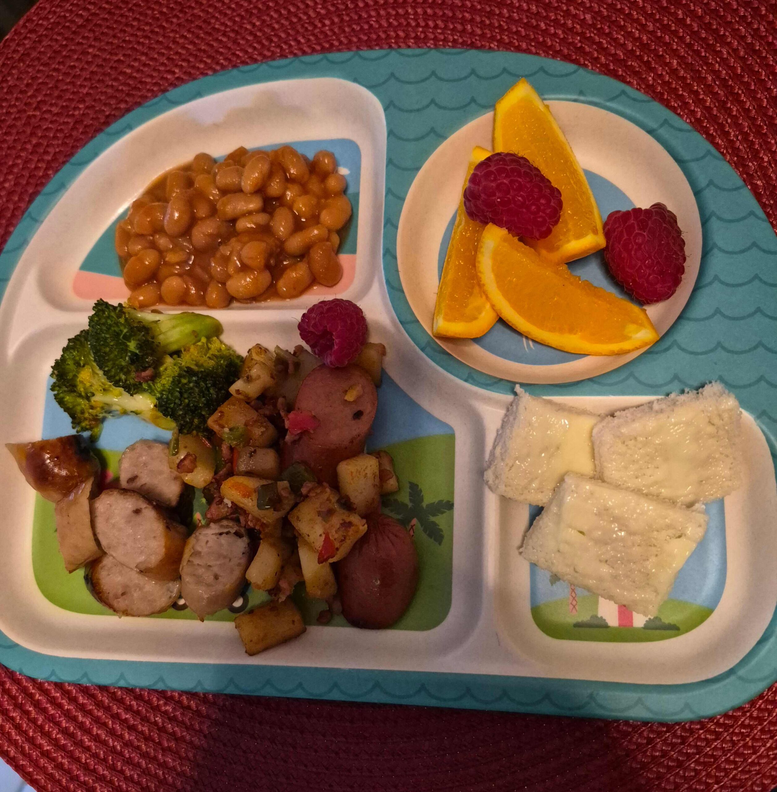 Healthy toddler plate