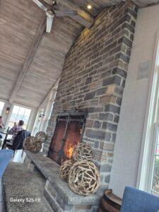 Riva restaurant fireplace