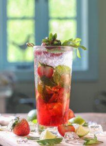 Strawberry mint drink