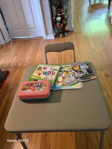 colouring and stickers