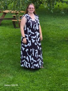 black and white dress