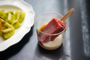 popsicle in yogurt cup