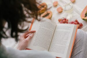 reading a book