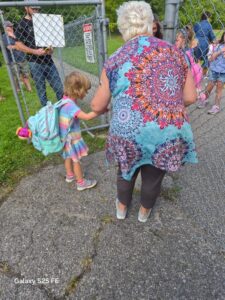daughter's first day of school